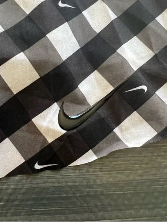 adidas Black and White Gingham Skater Shorts - Picture 3 of 5